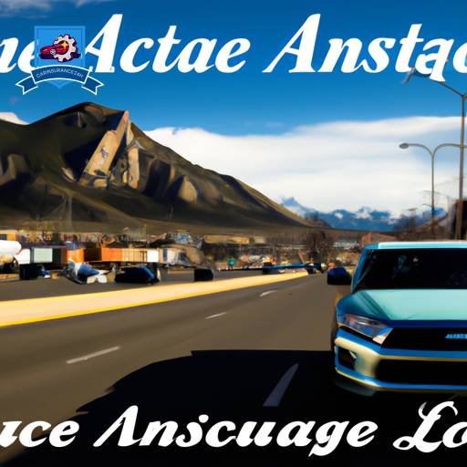 An image of a car driving through downtown Pocatello, Idaho with a background of the Rocky Mountains, showcasing the beauty and need for reliable auto insurance quotes in the area