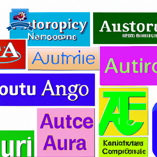 An image featuring a collage of logos from top auto insurance companies in Bridgend, showcasing a variety of colors, fonts, and designs to represent the diverse options available to customers