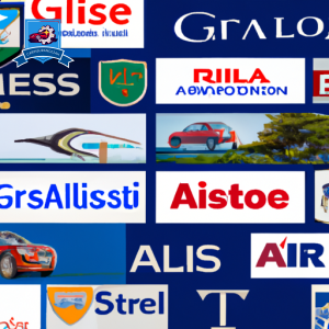 An image showcasing a collage of logos from the top auto insurance companies in Bristol, Rhode Island