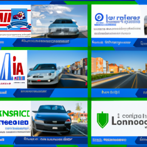 An image showcasing five top-rated auto insurance companies in Lincoln