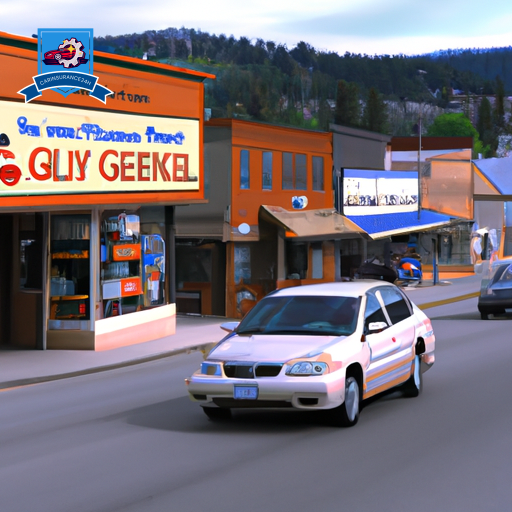 An image of a picturesque mountain town in Libby, Montana, with cars driving down the main street