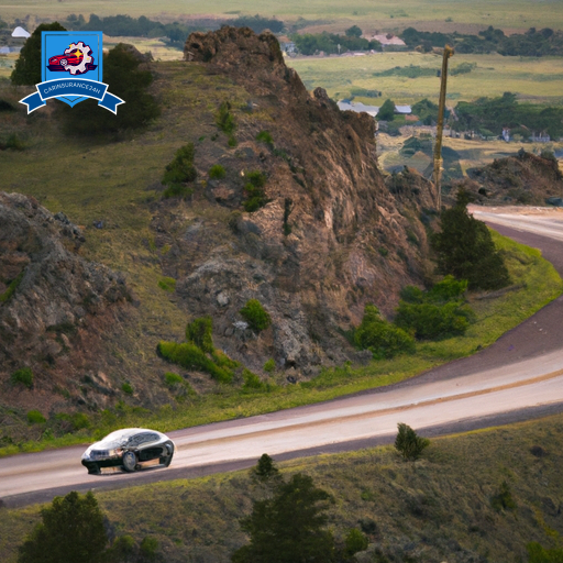 An image of a mountainous landscape in Billings, Montana, with a car driving down a winding road