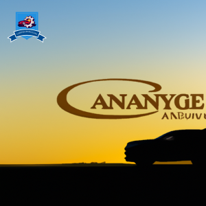 An image of a car driving through the sweeping plains of Cheyenne, Wyoming with a vibrant sunset in the background, symbolizing affordable auto insurance in the area