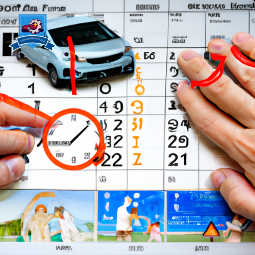 Ze a split image: one side showing a family adjusting a dial labeled "Coverage" on a car, the other side a calendar with flexible dates highlighted
