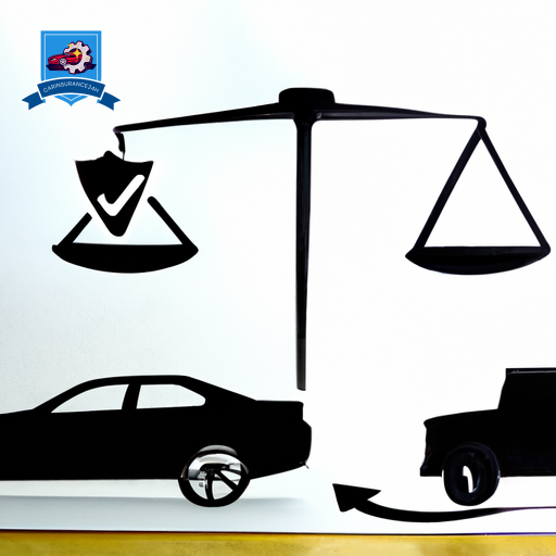 Ate a balance scale, one side with a car and the other with a shield symbolizing protection, against a backdrop of paperwork silhouettes, highlighting the thoughtful comparison in choosing the right gap insurance