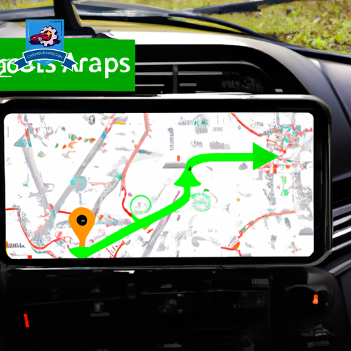 Ate a dashboard-mounted GPS device, with a map displaying a car's path and mile markers