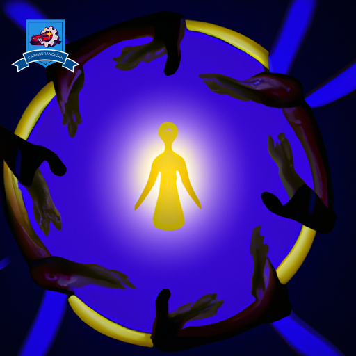An image of a diverse group of people of different ages and backgrounds holding hands in a circle, with a glowing light shining from the center symbolizing the protection and security of having health insurance
