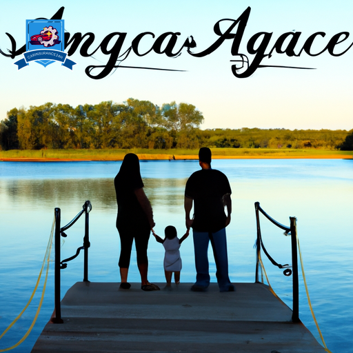 An image of a family standing together on a bridge overlooking a serene lake, symbolizing security and peace of mind