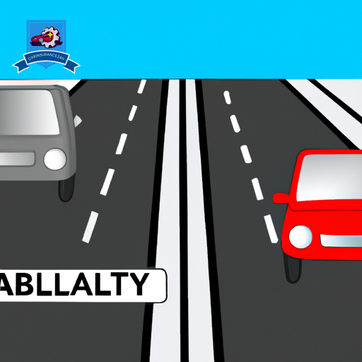 Ate a split road, with a car on the left labeled "Liability" navigating a narrow path with roadblocks, and on the right, a car labeled "Comprehensive" cruising on a wide, smooth road with protections like shields