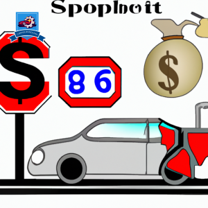 An image featuring a broken car, a hospital, and a wallet with a fading dollar sign, all within a red stop sign, symbolizing the boundaries of medical payments coverage in auto insurance