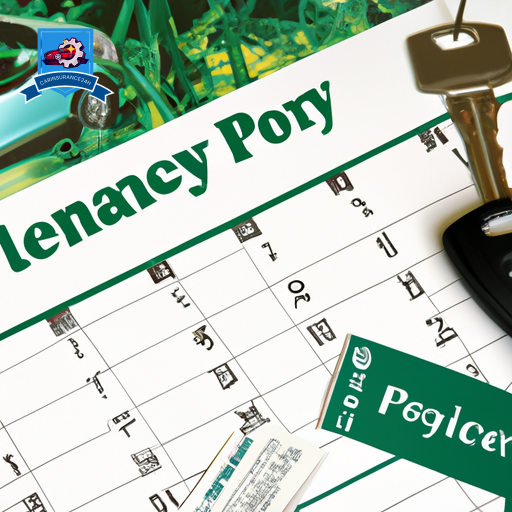 An image of a calendar with a highlighted date, a car key, and an insurance policy envelope, all surrounded by green renewal arrows, symbolizing the importance of understanding renewal notices for car insurance