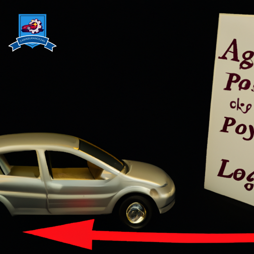 An image featuring a broken-down car being towed, with a magnifying glass focusing on an insurance policy in the background, and a series of arrows leading from the car to the policy