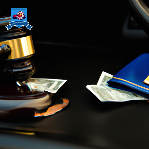 E of a shattered car windshield, a judge's gavel, and an empty wallet, symbolizing the legal and financial consequences of insufficient underinsured motorist coverage
